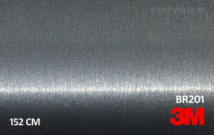 3M 2080 BR201 Brushed Steel wrap vinyl