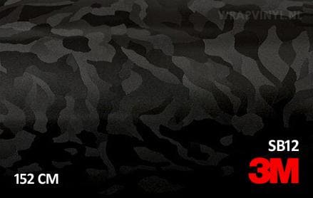 3M 2080 SB12 Structured Shadow Black wrap vinyl