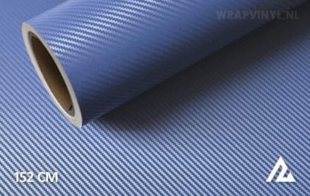 3D carbon donkerblauw wrap vinyl