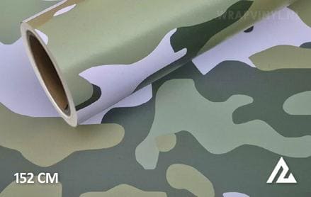 Camouflage groen wit wrap vinyl