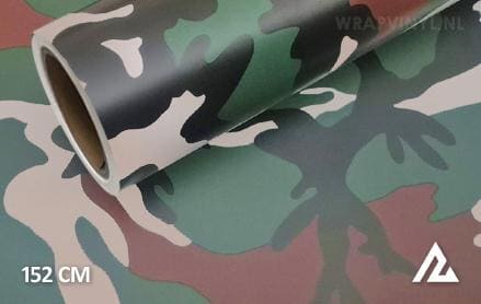 Camouflage groen zwart wrap vinyl