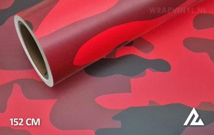 Camouflage rood wrap vinyl