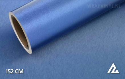 Geborsteld aluminium blauw wrap vinyl