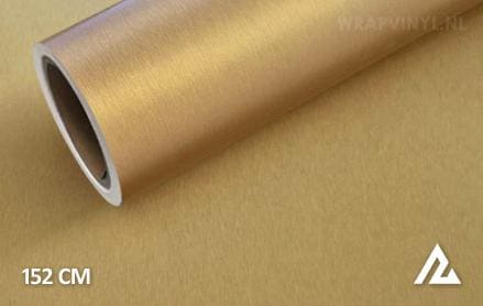 Geborsteld aluminium goud wrap vinyl