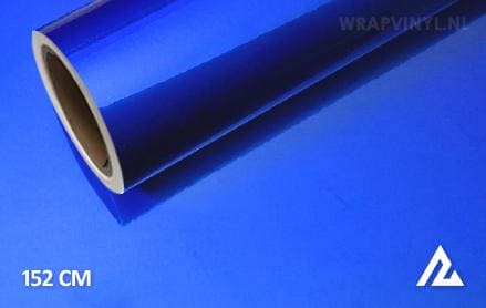 Glans metallic blauw wrap vinyl