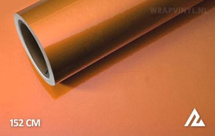 Glans metallic oranje wrap vinyl