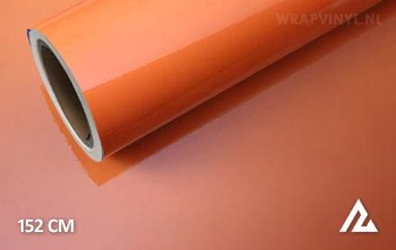 Glans oranje wrap vinyl