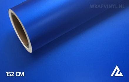 Mat chroom blauw wrap vinyl