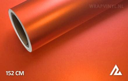 Mat chroom oranje wrap vinyl