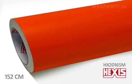 Hexis HX20165M Mandarin Red Matt wrap vinyl