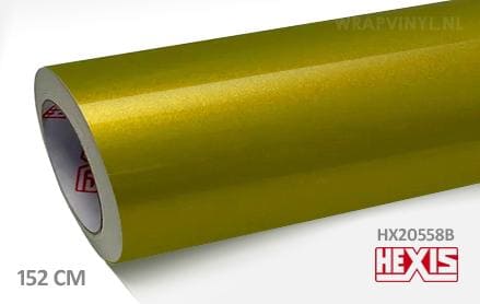 Hexis HX20558B Metallic Yellow Gloss wrap vinyl