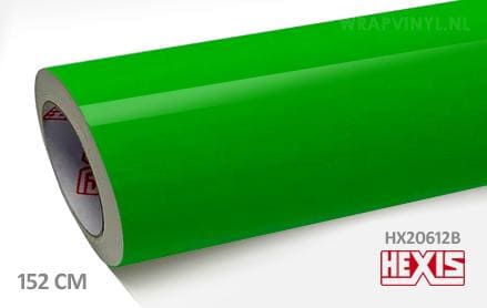 Hexis HX20612B Fluor Green Gloss wrap vinyl