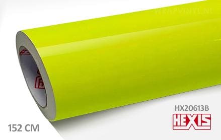 Hexis HX20613B Fluor Yellow Gloss wrap vinyl