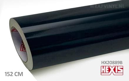 Hexis HX20889B Coal Black Gloss wrap vinyl