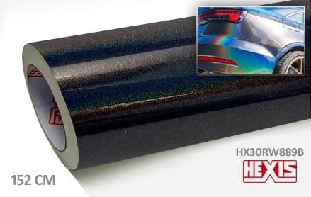 Hexis HX30RW889B Black Rainbow Gloss wrap vinyl